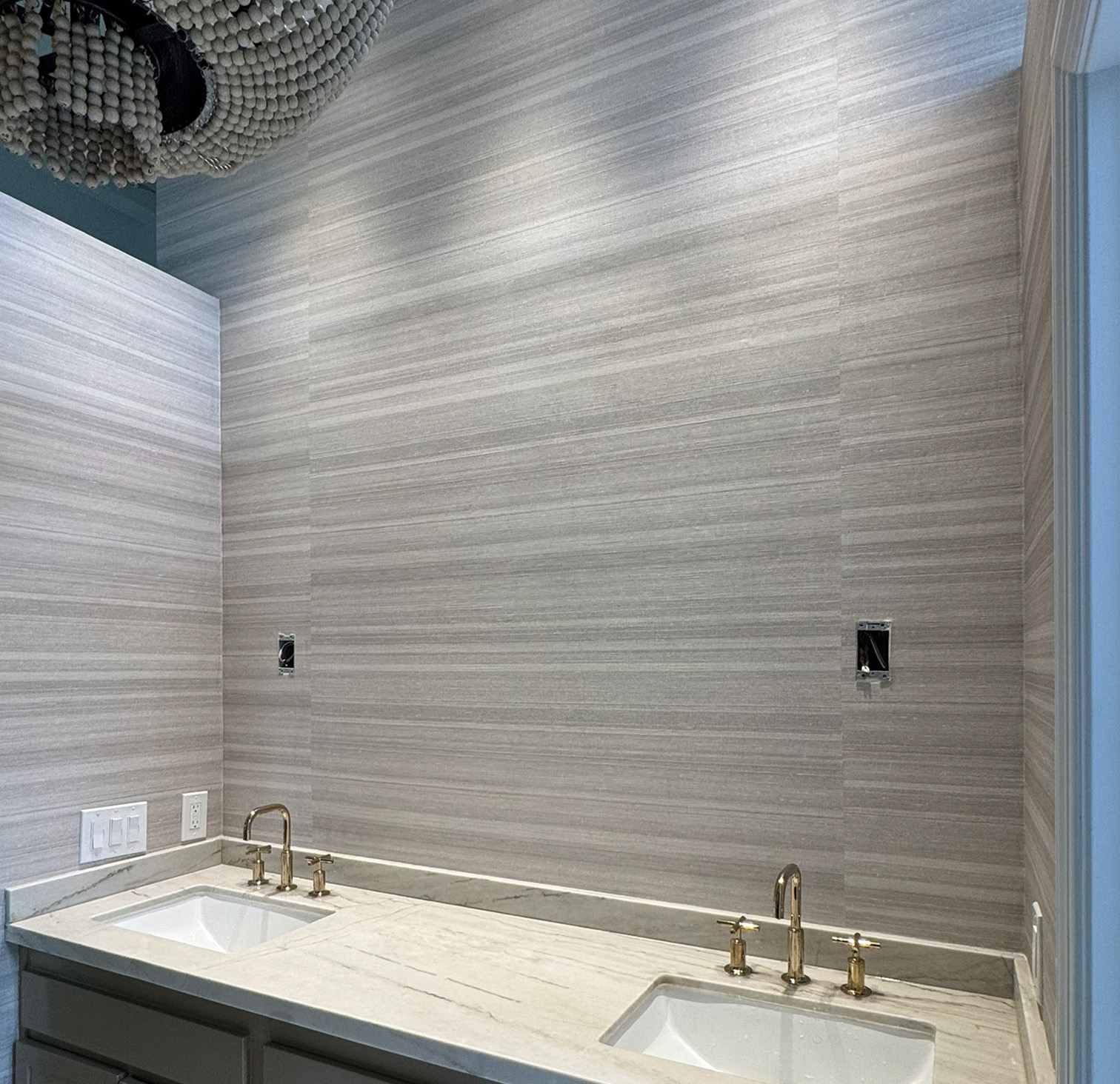 Grasscloth corner and seam detail